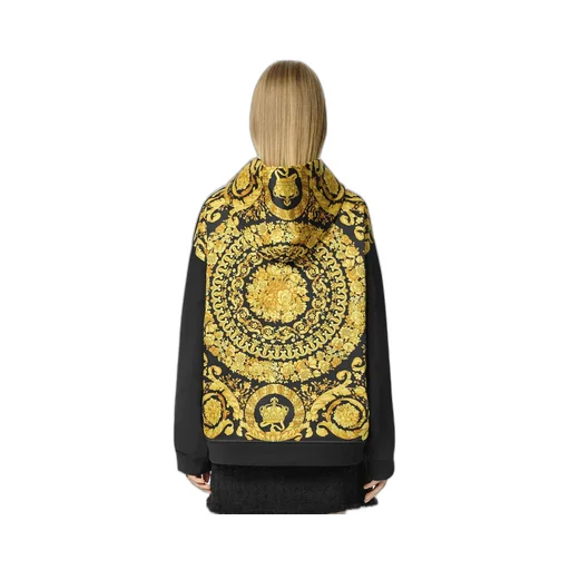 Barocco Panelled Drop-Shoulder Hoodie