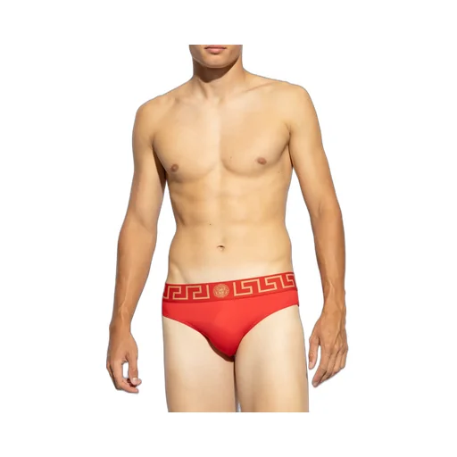 Greca-Waistband Swim Briefs