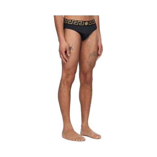 Greca Border Stretched Swim Shorts