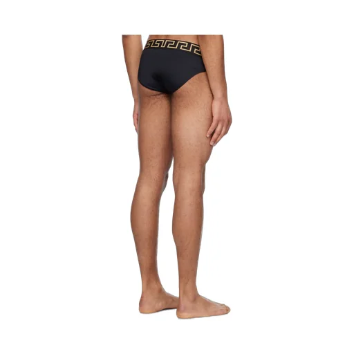 Greca Border Stretched Swim Shorts