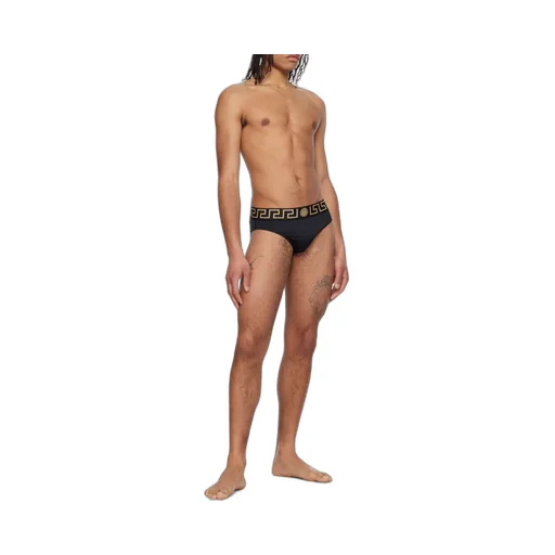 Greca Border Stretched Swim Shorts