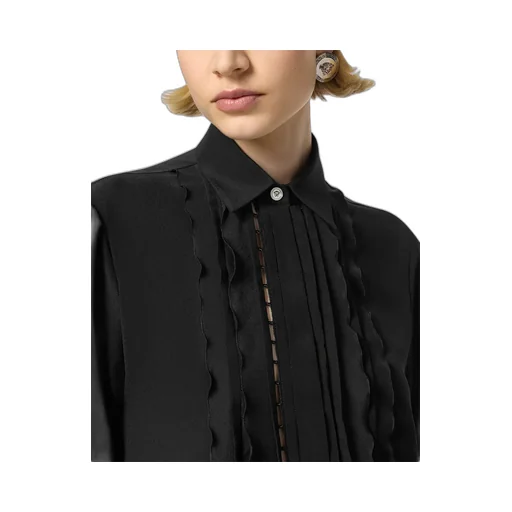 Ruffled Long-Sleeved Shirt