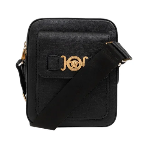 Medusa-Plaque Zipped Shoulder Bag