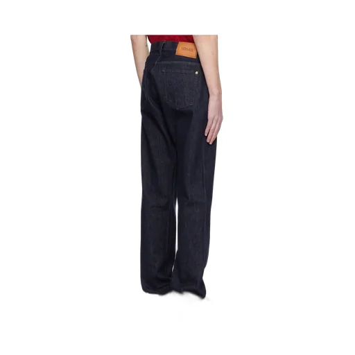 Logo-Patch Straight Leg Jeans