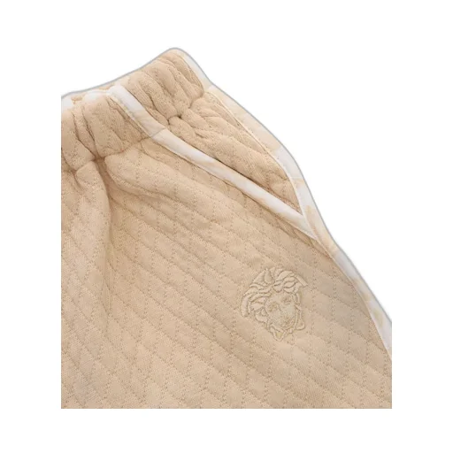 Medusa Head Embroidered Quilted Track Pants