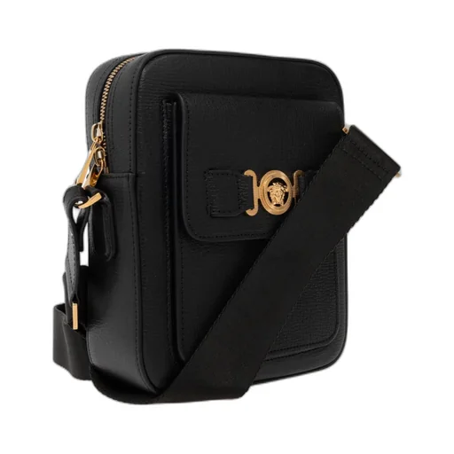 Medusa-Plaque Zipped Shoulder Bag