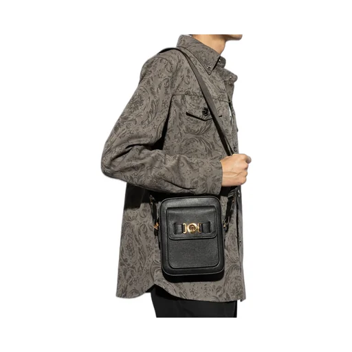 Medusa-Plaque Zipped Shoulder Bag