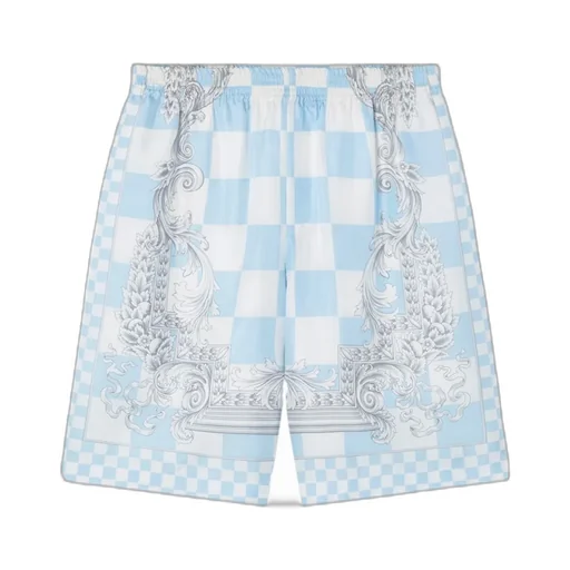 Barocco Check-Printed Knee-Length Shorts