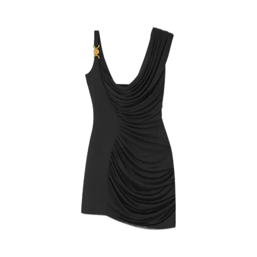 Medusa-Head Embellished Sleeveless Mini Dress