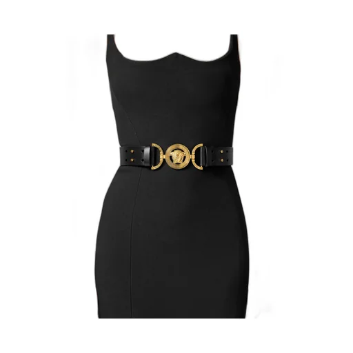 La Medusa Leather Wide Belt