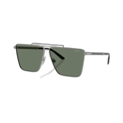 Tubular Greca Rectangle-Frame Sunglasses