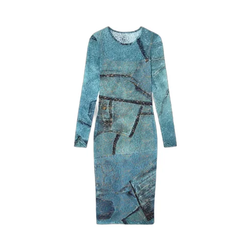 Long Sleeve Round Neck Dress
