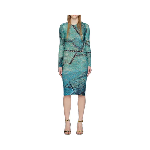 Long Sleeve Round Neck Dress