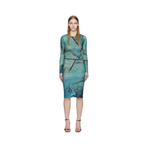 Long Sleeve Round Neck Dress