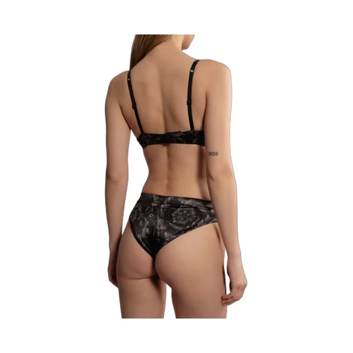 Barocco-Printed Medusa-Motif Stretched Bra