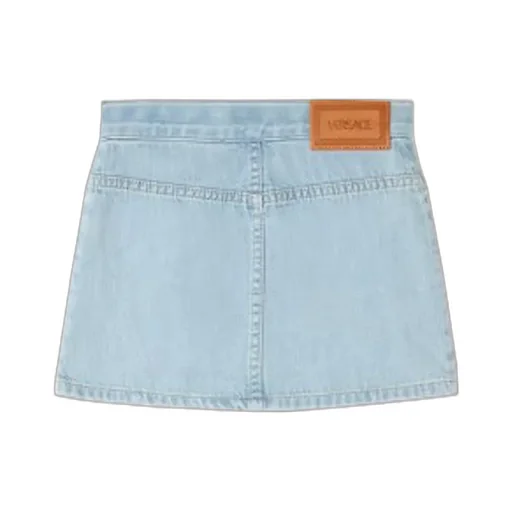 Star Detailed Mini Denim Skirt