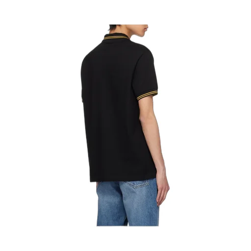 Medusa-Embroidered Short-Sleeved Polo Shirt
