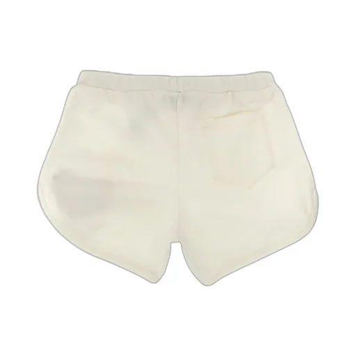 Heart Logo-Embroidered Curved Hem Shorts