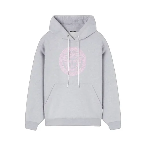Medusa Motif Drawstring Hoodie