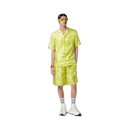 Barocco-Printed Elasticated Waistband Shorts