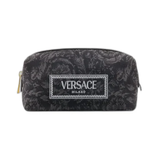 Logo-Embroidered Jacquard Zip-Up Toiletry Bag