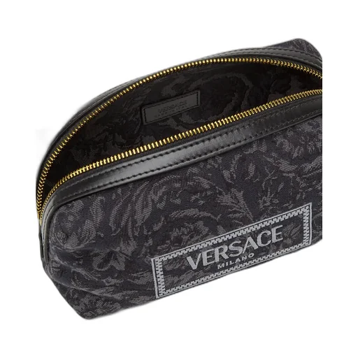 Logo-Embroidered Jacquard Zip-Up Toiletry Bag