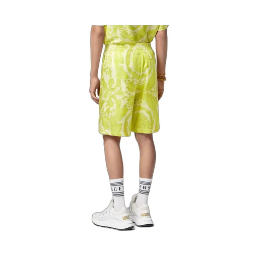 Barocco-Printed Elasticated Waistband Shorts