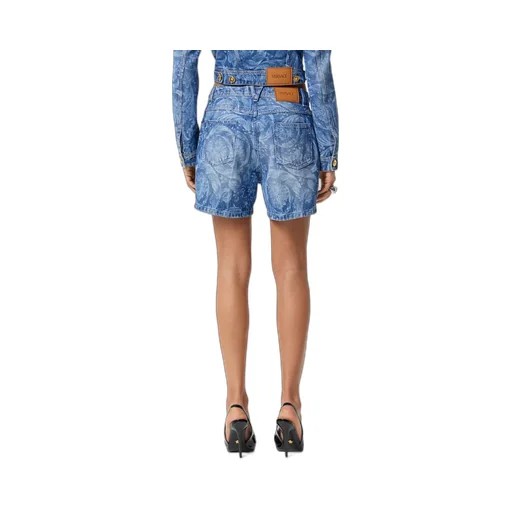 Logo-Patch Denim Shorts