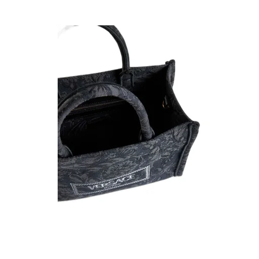 All-Over Floral Motif Top Handle Bag