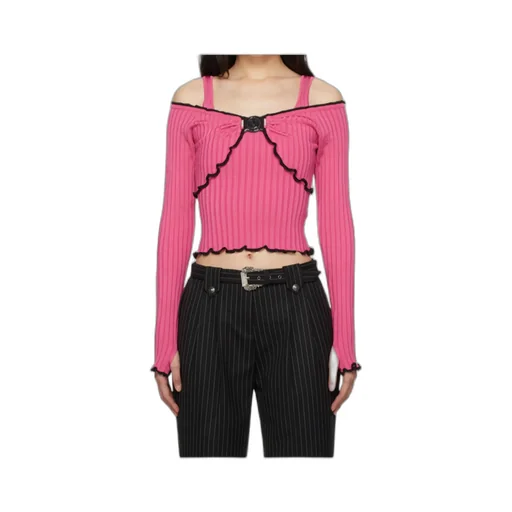 Long-Sleeved Off-Shoulder Collar Sweater