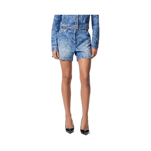 Logo-Patch Denim Shorts