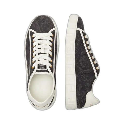 Barocco Greca Jacquard Lace-Up Sneakers