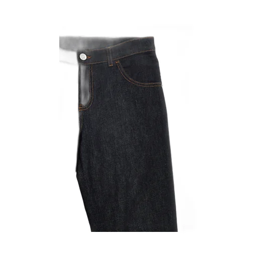 Medusa-Plaque Straight-Leg Slim-Cut Jeans