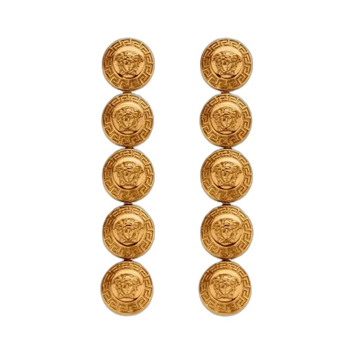 Medusa Charm Drop Earrings