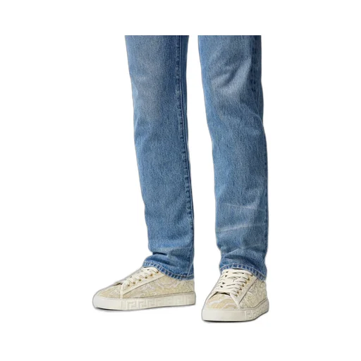 Barocco Greca Jacquard Lace-Up Sneakers