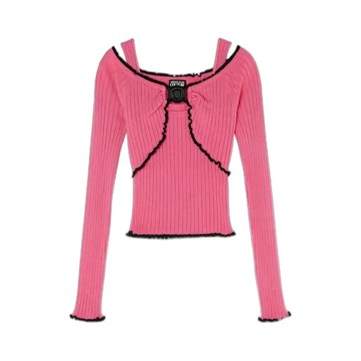 Long-Sleeved Off-Shoulder Collar Sweater