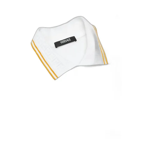 Medusa-Embroidered Short-Sleeved Polo Shirt