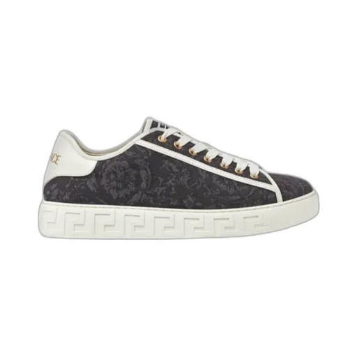 Barocco Greca Jacquard Lace-Up Sneakers