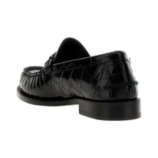 Medusa Embossed Slip-On Loafers