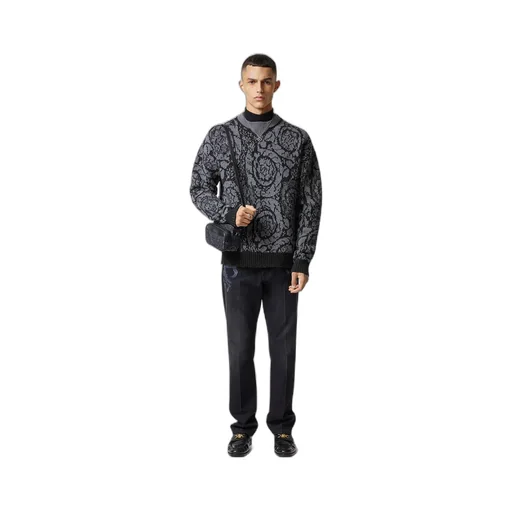 Barocco-Intarsia Crewneck Jumper