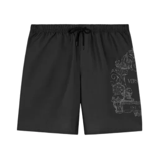 Logo-Graphic-Print Swim Shorts