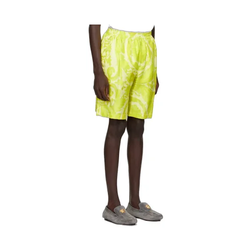 Barocco-Printed Elasticated Waistband Shorts