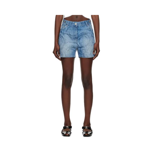 Logo-Patch Denim Shorts