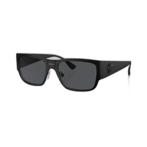 Matte-Effect Rectangle-Frame Sunglasses