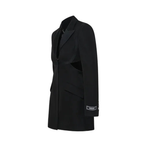 Single-Breasted Cut-Out Blazer Dress