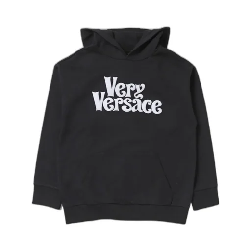 Logo Patch Straight Hem Hoodie