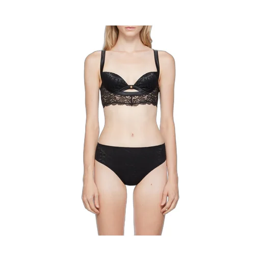 Satin Lace Balconette Bra