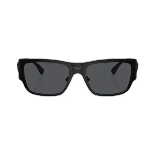 Matte-Effect Rectangle-Frame Sunglasses