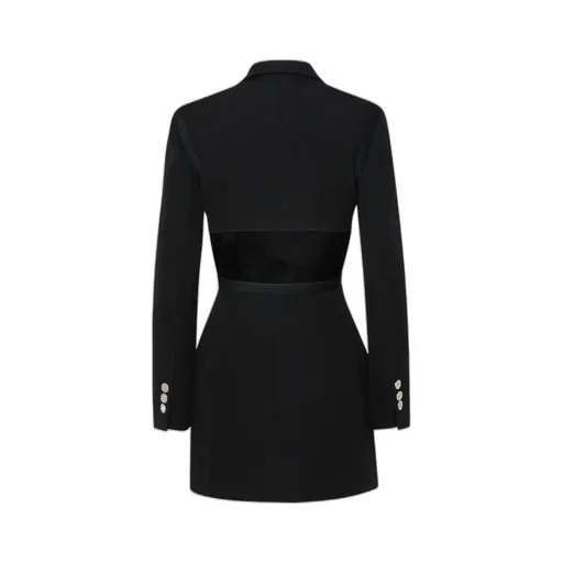 Single-Breasted Cut-Out Blazer Dress