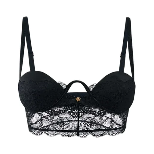 Satin Lace Balconette Bra